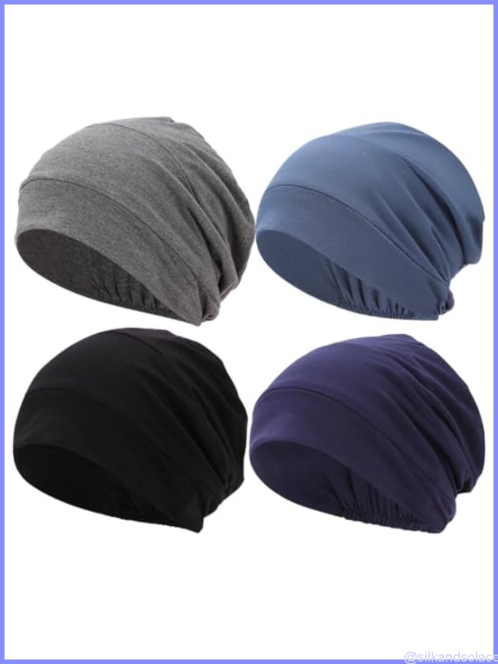 Chemo Headwear for Women Hidden Elastic Band Sleeping Cap Beanie